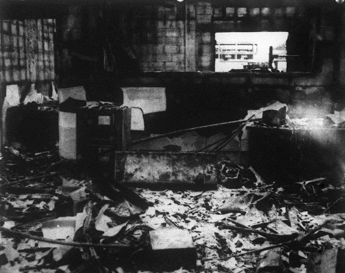 Inside remains of AFTN Udorn station - April 10, 1970