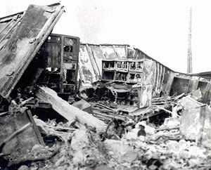Inside of burned TV trailer at AFTN Udorn - April 10, 1970
