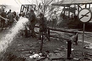 Fire at AFTN Udorn station - April 10, 1970