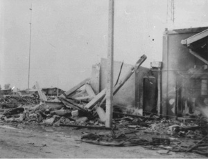 Fire damage to AFTN Udorn on April 10, 1970