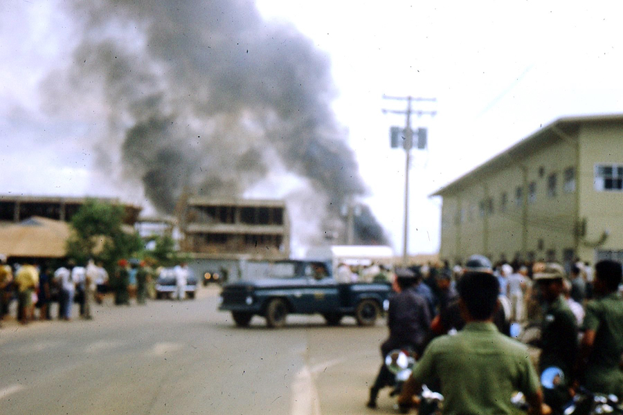 AFTN Udorn on fire - April 10, 1970