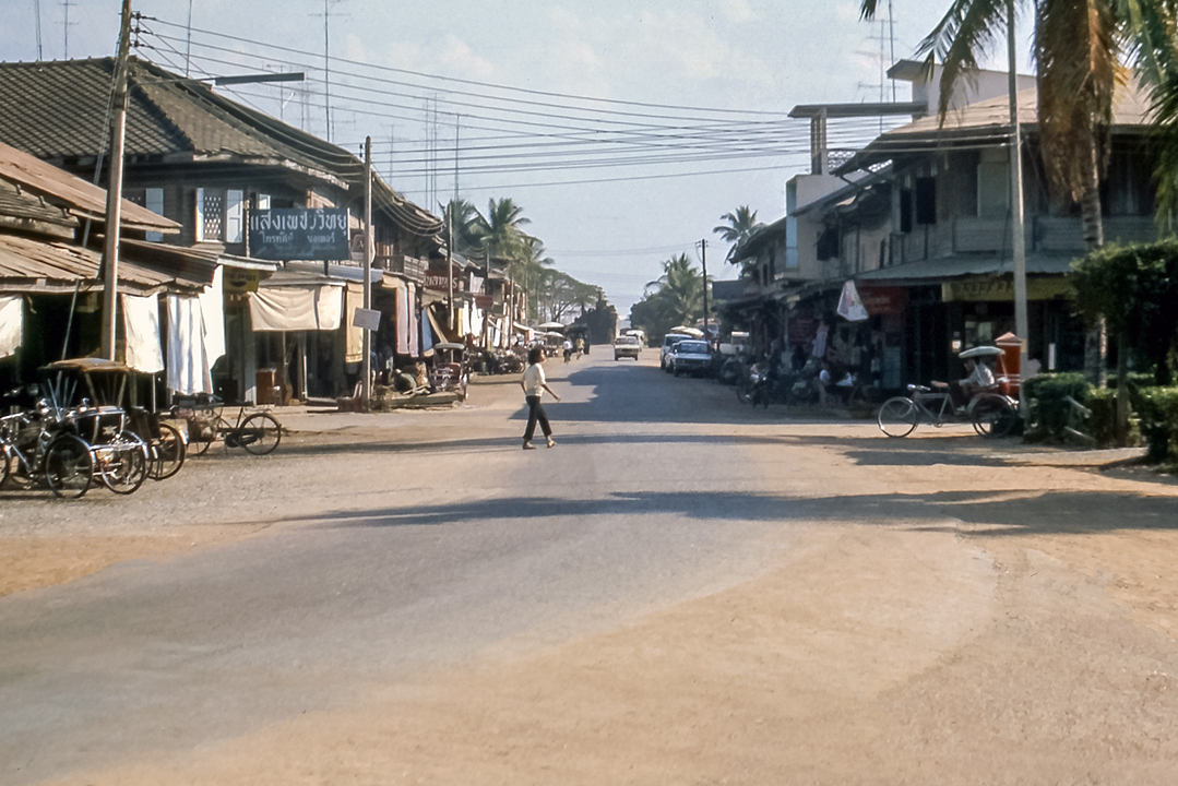 Street in Phimai, Thailand, 1973