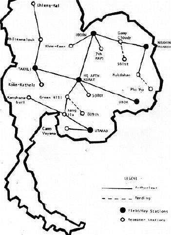 Map of AFTN Radio network