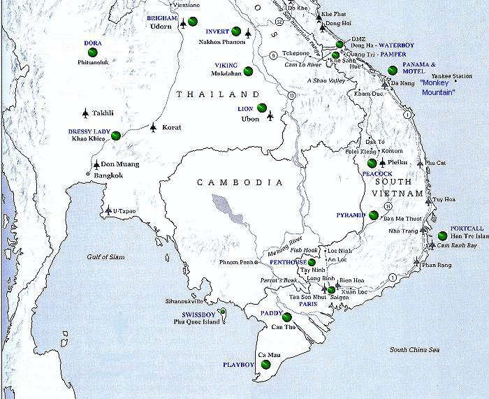 Radar Locations in Southeast Asis During Vietnam War