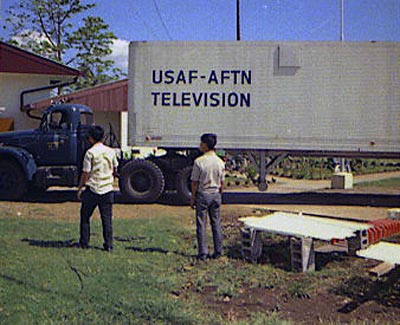AFTN Takhli 1969 - Placing the TV Van