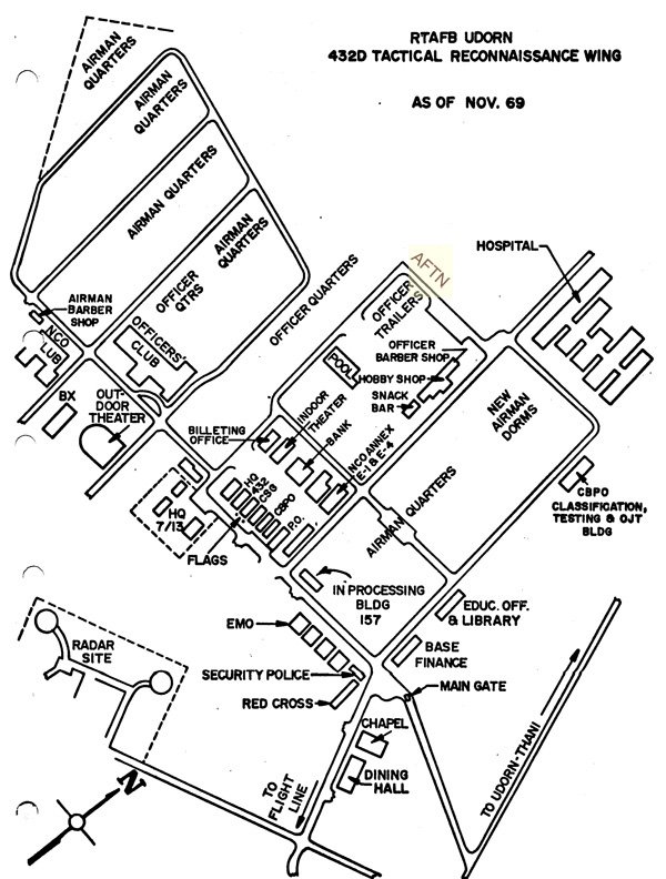 Udorn RTAFB Base Map - Supply Side Nov 1969